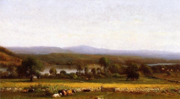 Main Product Photo of Farm on the Hudson Painting by Julie Beers