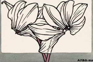 Cyclamen by Julie De Graag Oil Painting