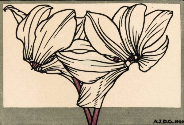 Main Product Photo of Cyclamen  Painting by Julie De Graag