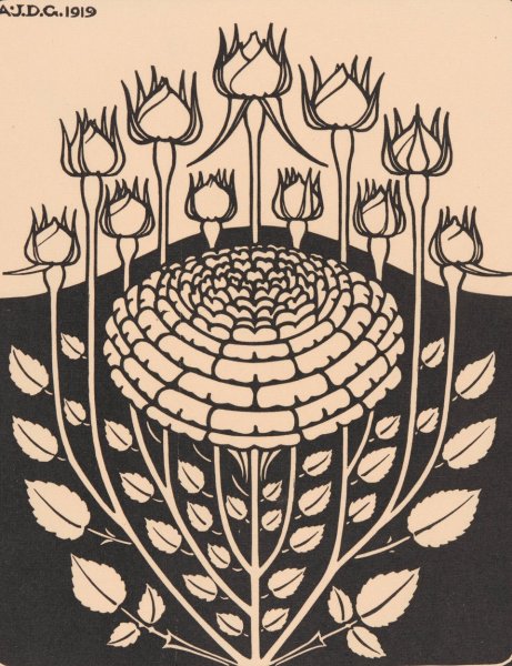 Main Product Photo of Decorative Flower Study  Painting by Julie De Graag