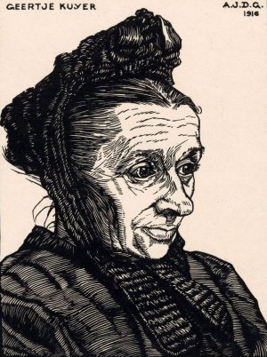 Portret van Geertje Kuijer by Julie De Graag Oil Painting