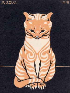 Zittende kat by Julie De Graag Oil Painting
