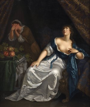 The Death Of Cleopatra by Julie Lutken Oil Painting