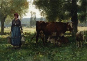 Cowherd by Julien Dupre Oil Painting