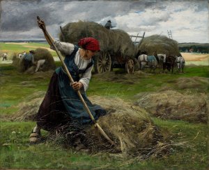 Haying Scene by Julien Dupre Oil Painting