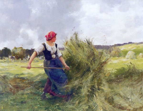 Main Product Photo of Haymaking Painting by Julien Dupre