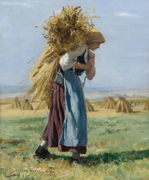 In The Fields by Julien Dupre Oil Painting