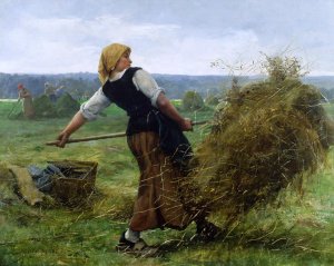 La Faneuse by Julien Dupre Oil Painting