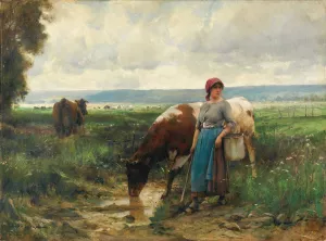 La Gardeuse De Vaches by Julien Dupre Oil Painting