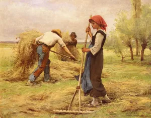 La Recolte Des Foins by Julien Dupre Oil Painting