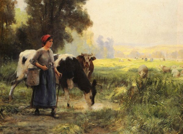 Main Product Photo of La Vachere Painting by Julien Dupre