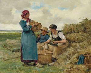 L'heure de dejeuner by Julien Dupre Oil Painting