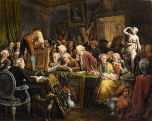 The Auction by Julien Leopold Boilly Oil Painting