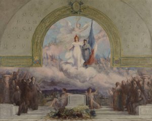 Allegorie aux morts de la premiere guerre mondiale by Julien Louis Tavernier Oil Painting