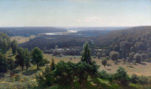 The Gauja Valley by Julijs Feders Oil Painting