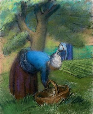 Deux paysannes au verger by Julio Gonzalez Pola Oil Painting