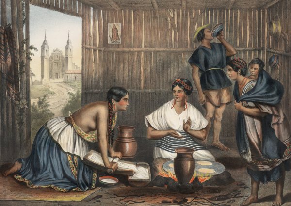 Main Product Photo of Las tortilleras Painting by Julio Michaud