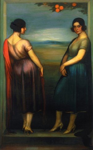 Carmen and Fuensanta by Julio Romero De Torres Oil Painting
