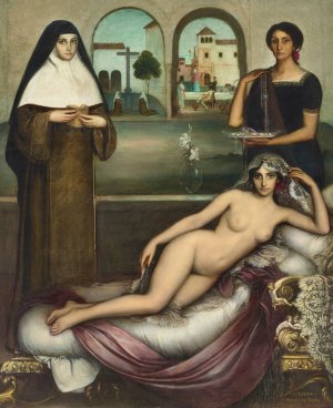 Las dos sendas by Julio Romero De Torres Oil Painting
