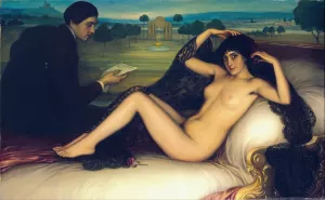 Venus of Poetry Oil painting by Julio Romero De Torres
