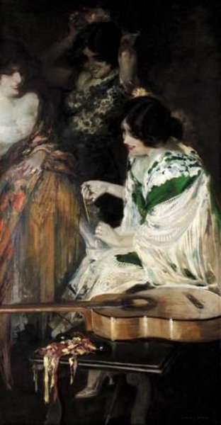 Flamencas by Julio Vila Prades - Hand-Painted Oil Painting Reproduction