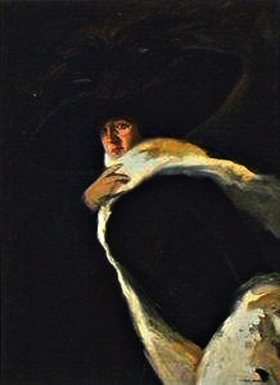 Mujer con Sombrero by Julio Vila Prades - Hand-Painted Oil Painting Reproduction