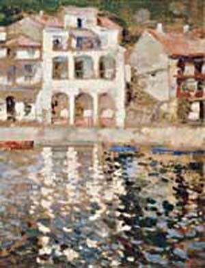 Paisaje con Reflejos by Julio Vila Prades - Hand-Painted Oil Painting Reproduction
