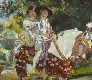 Valencians by Julio Vila Y Prades Oil Painting