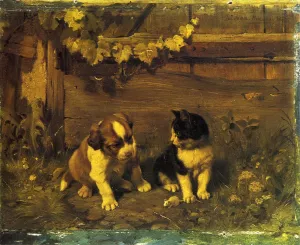 A Tail of Pride and Envy by Julius Adam Oil Painting