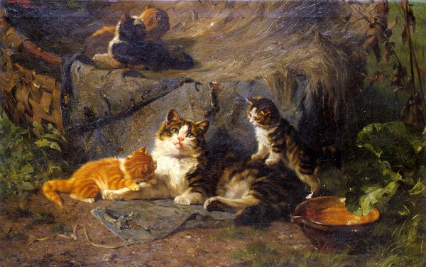 Main Product Photo of The Proud Mother Painting by Julius Adam