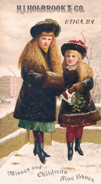 Main Product Photo of H.J. Holbrook and Co., Utica, N.Y., misses and children fine shoes  Painting by Julius Bien