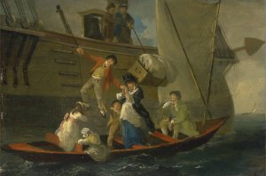 A Married Sailor's Adieu by Julius Caesar Ibbetson Oil Painting