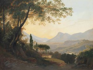 Subiaco in Lazio, near Rome, Italy by Julius Elsasser Oil Painting