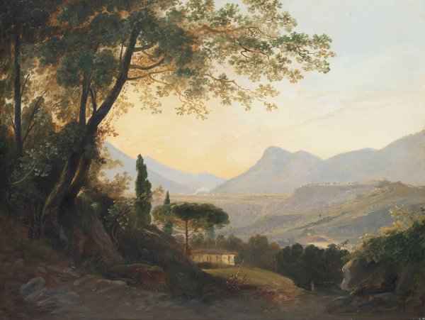 Subiaco in Lazio, near Rome, Italy by Julius Elsasser - Hand-Painted Oil Painting Reproduction