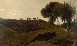 Rural life by Julius Jacob II Oil Painting