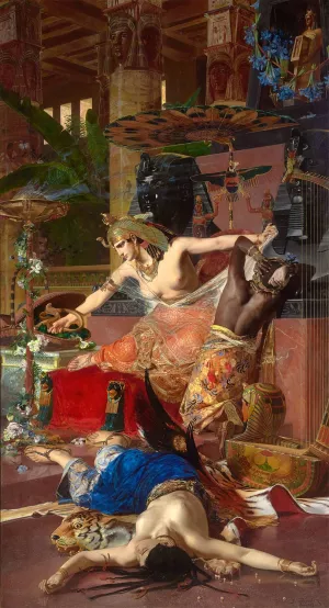 Cleopatra Oil painting by Julius Kronberg