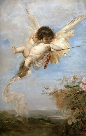Cupid by Julius Kronberg Oil Painting