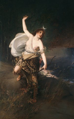 Diana by Julius Kronberg Oil Painting