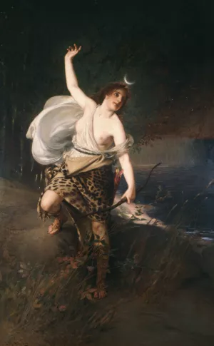 Diana by Julius Kronberg Oil Painting