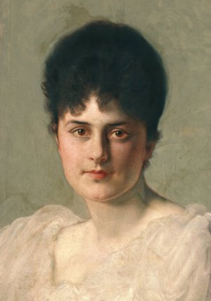 Ellen de Mare, fOdd von Hallwyll by Julius Kronberg Oil Painting