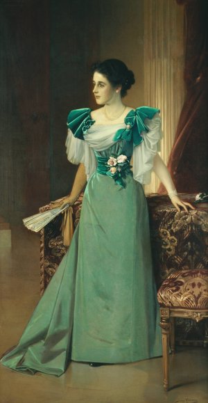 Irma von Geijer, fOdd von Hallwyl by Julius Kronberg Oil Painting