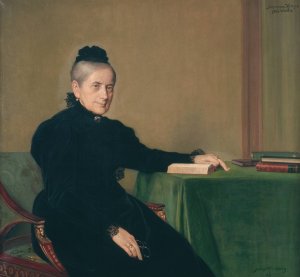 Johanna Kempe, fOdd Wallis by Julius Kronberg Oil Painting