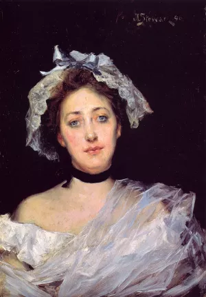 An English Lady by Julius Leblanc Stewart - Oil Painting Reproduction