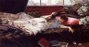 An Idle Afternoon Oil painting by Julius Leblanc Stewart
