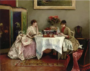 An Interesting Letter Oil Painting by Julius Leblanc Stewart - Bestsellers