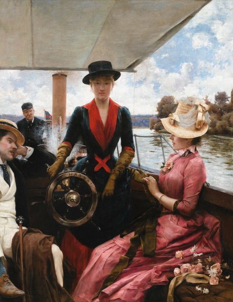 Main Product Photo of Full Speed  Painting by Julius Leblanc Stewart