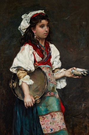 Gypsy Girl by Julius Leblanc Stewart Oil Painting