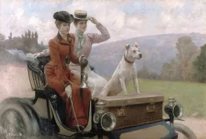 Les Dames Goldsmith Oil painting by Julius Leblanc Stewart