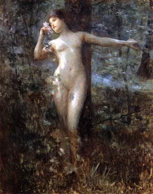 Nude in the Forest by Julius Leblanc Stewart - Oil Painting Reproduction