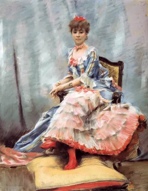 Portrait Of Laure Hayman by Julius Leblanc Stewart - Oil Painting Reproduction